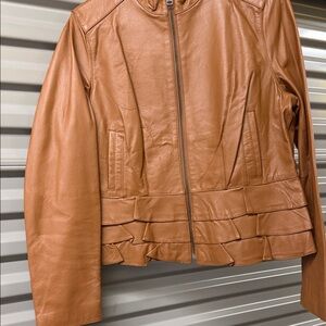 Women's Tan Leather Jacket